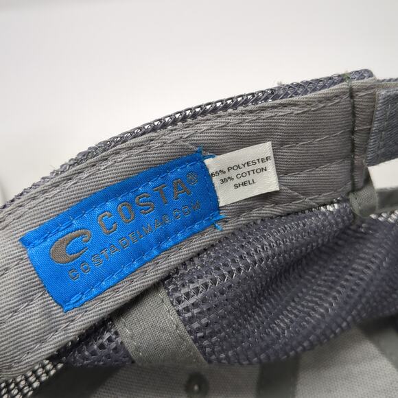 Fly Fishing Film Tour Strapback Trucker Hat Gray One Size Costa Del Mar - Picture 9 of 9